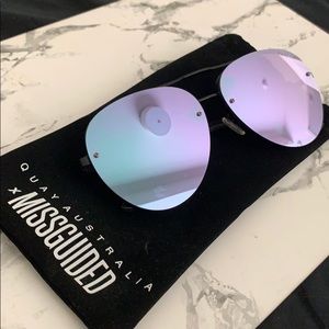 QUAY xMissguided Cool Innit Sunglasses Blue/Purple